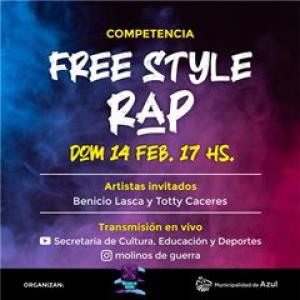 Competencia de free style rap en Azul